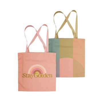 Full Color Cotton Flat Tote